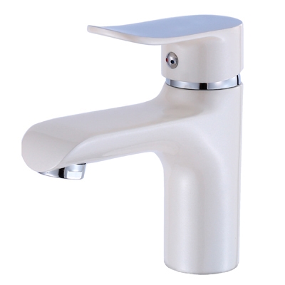 Смеситель для умывальника (БЕЛЫЙ) HANSEN (10/1шт) Н10003-F 112247