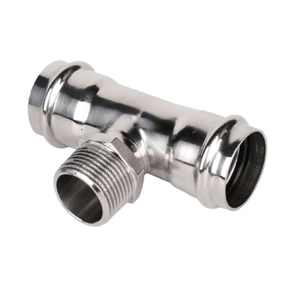 Тройник с нар.р. нерж. сталь 28х1/2" 112567