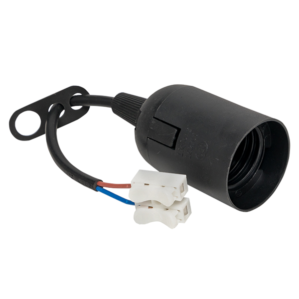 Патрон E27 термопластик с клем. со шнур/Электро черн// 287А 113612