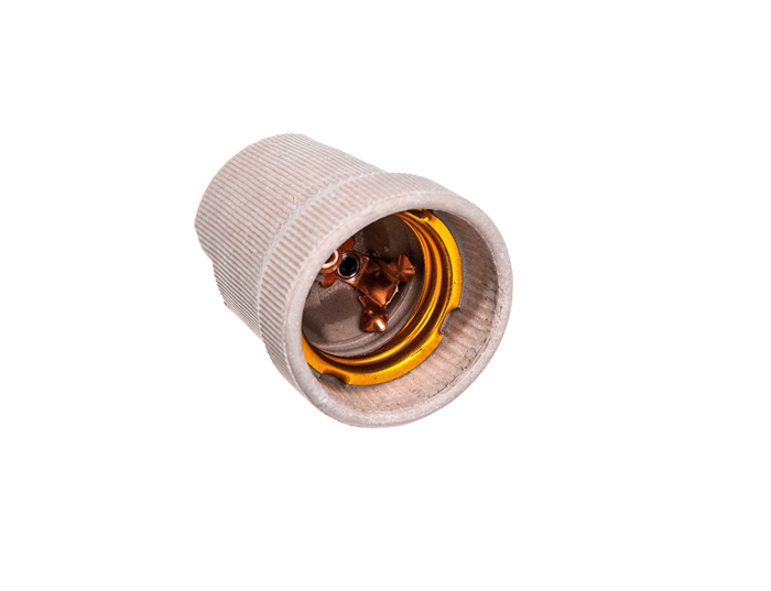 Патрон керамический UNIVERSAL Е27  подвесной 4А бежевый 220В 113620