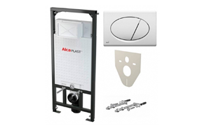 Alca Plast AM101/1120+M71 Система инсталляции 3 в 1 с хром кнопкой 112527