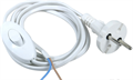 Шнур с выкл. (бра) ШВВП 2х0,5 мм2 белый /Электро* 113609